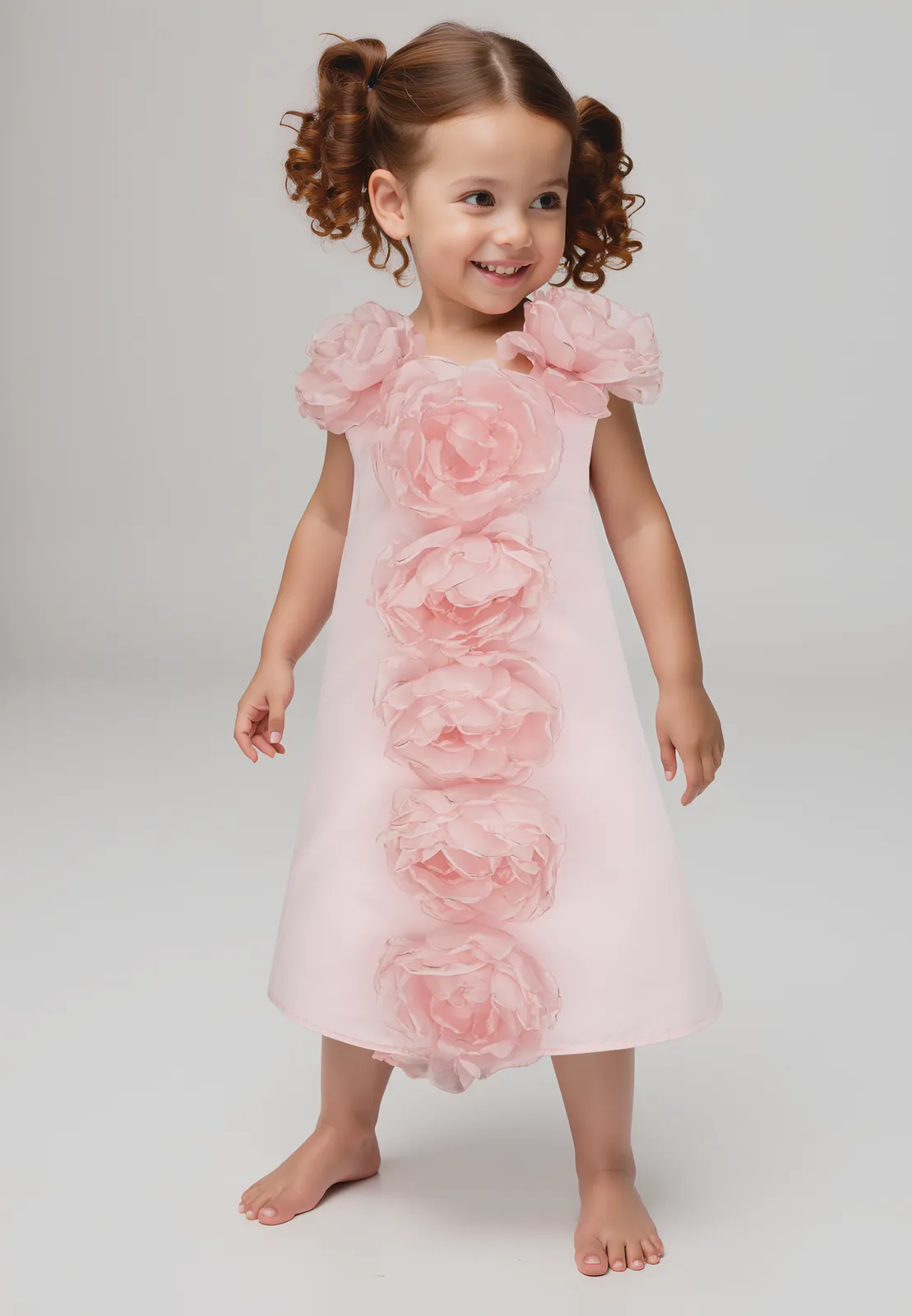 fotografia produktowa sukienki dzieciecej z modelem AI